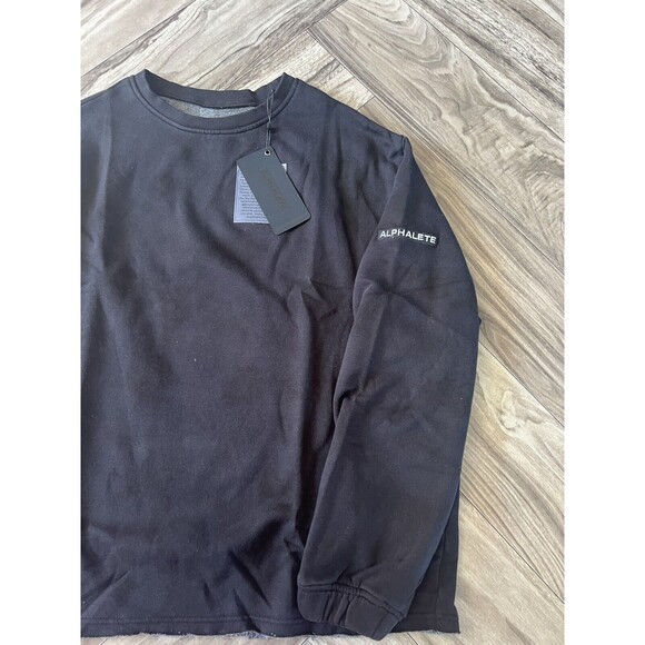 Alphalete Men’s Washed Raw - Cut Sweater - Black Bird, Size Large - Picture 8 of 8